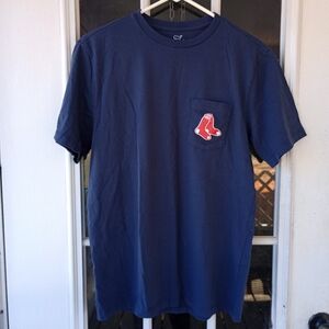 Vineyard Vines Boston Red Sox Pocket Tee Navy Blue Size Small Unisex